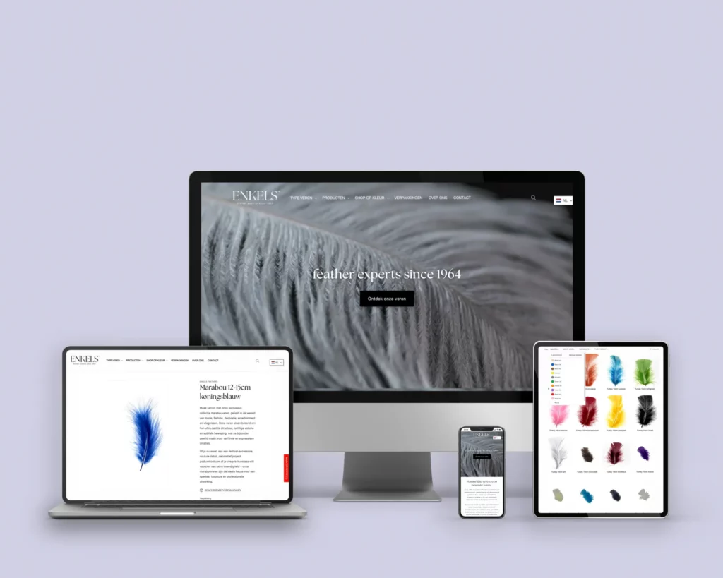 Een meertalige, groothandel B2B-webshop voor een ruim assortiment producten met variaties