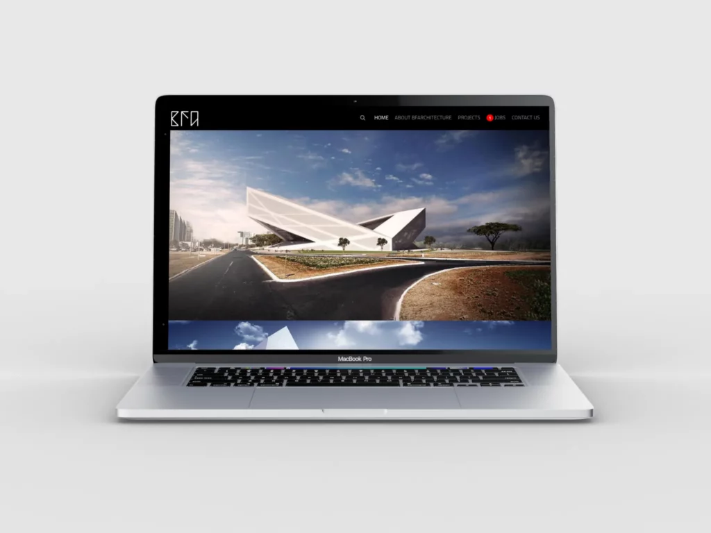 Een architectenkantoor met internationale projecten wil zijn portfolio online waardig presenteren