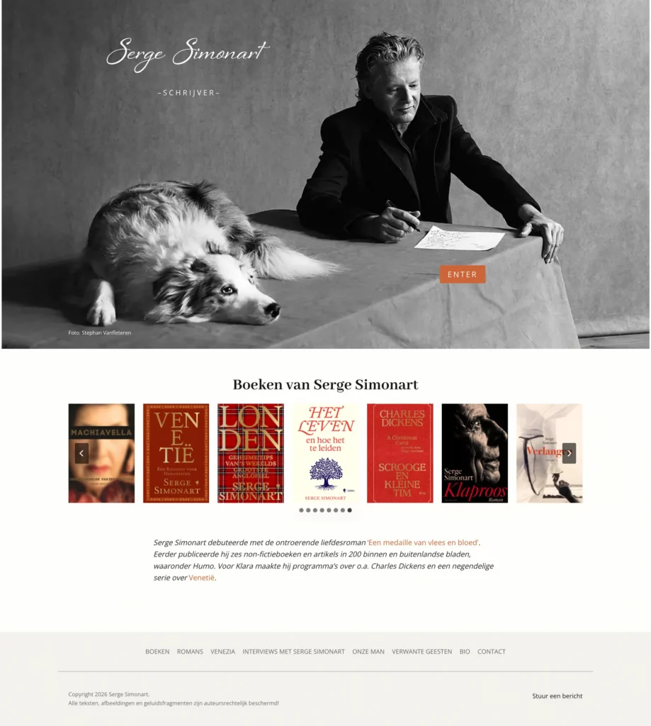 website schrijver Serge Simonart