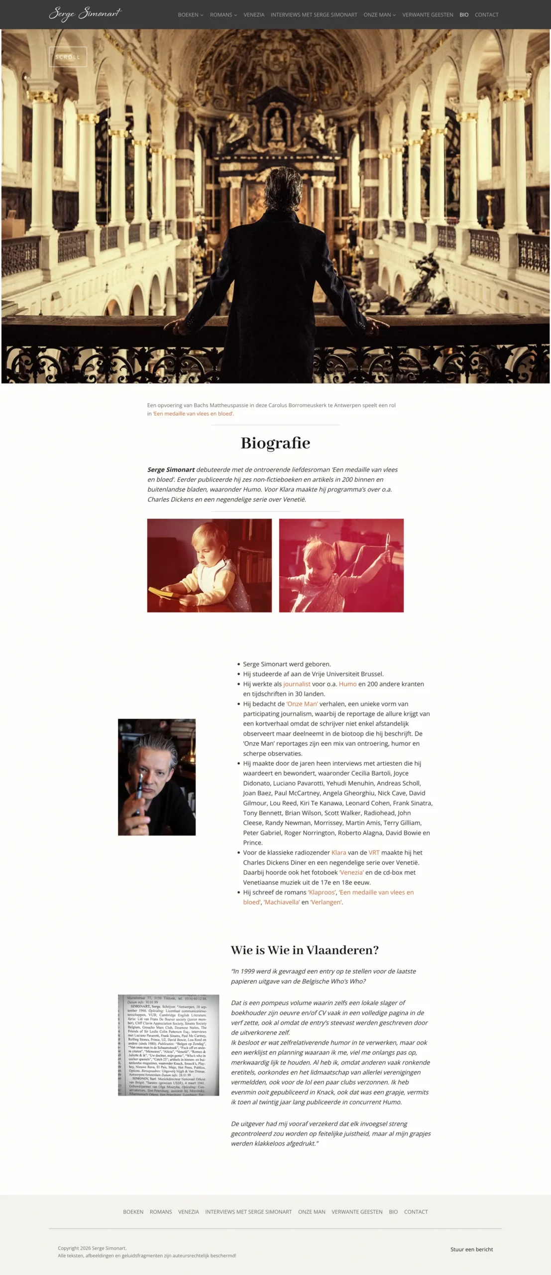 website schrijver Serge Simonart