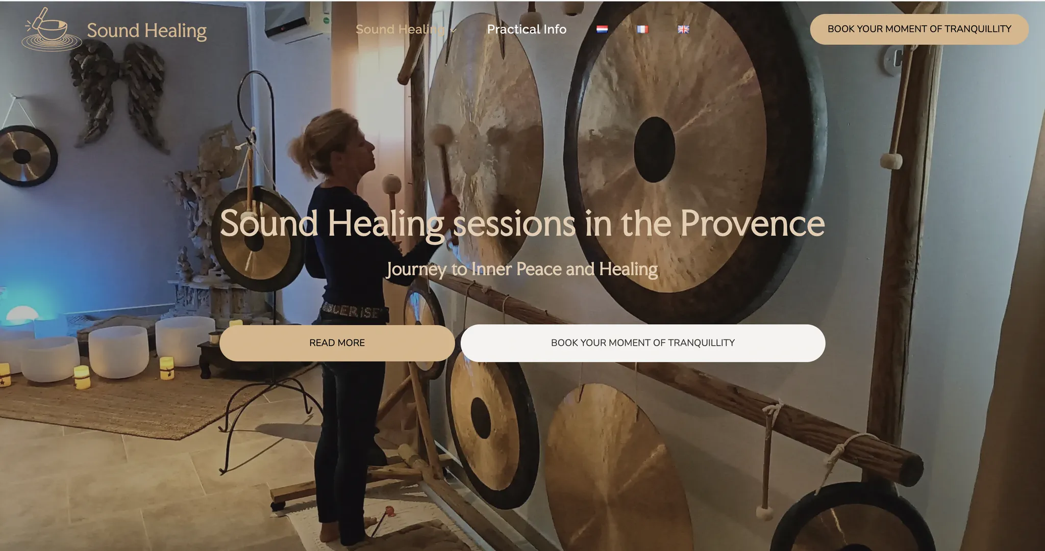 website sound healing website yoga meditatie — Sound Healing in de Provence