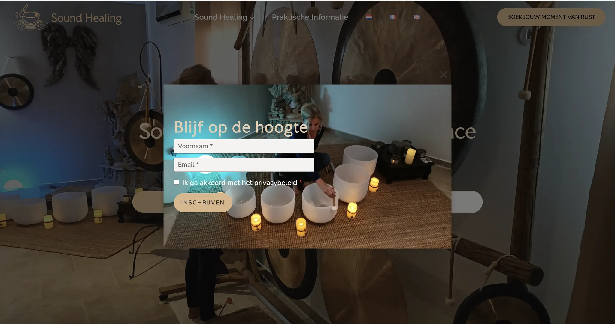 website sound healing website yoga meditatie — Sound Healing in de Provence