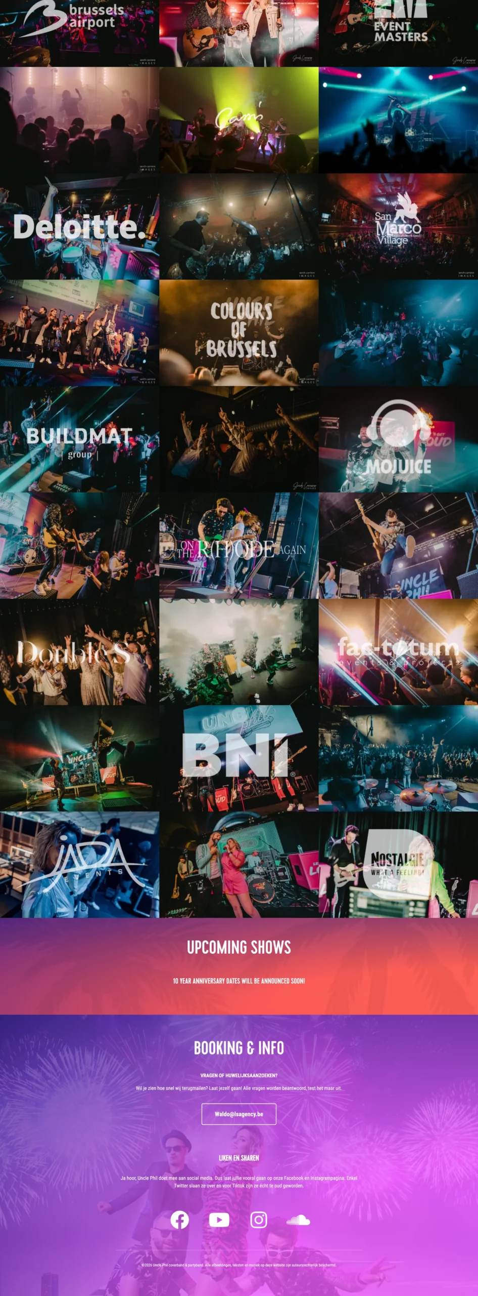 website band, een website voor mijn band — Uncle Phil