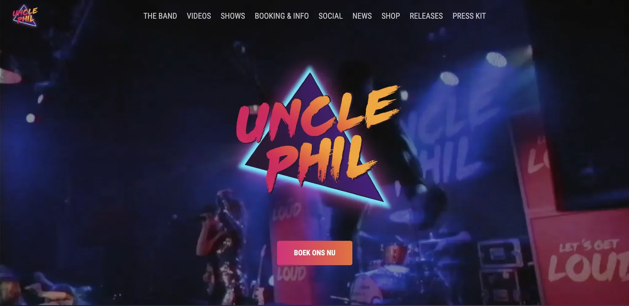 website band, een website voor mijn band — Uncle Phil