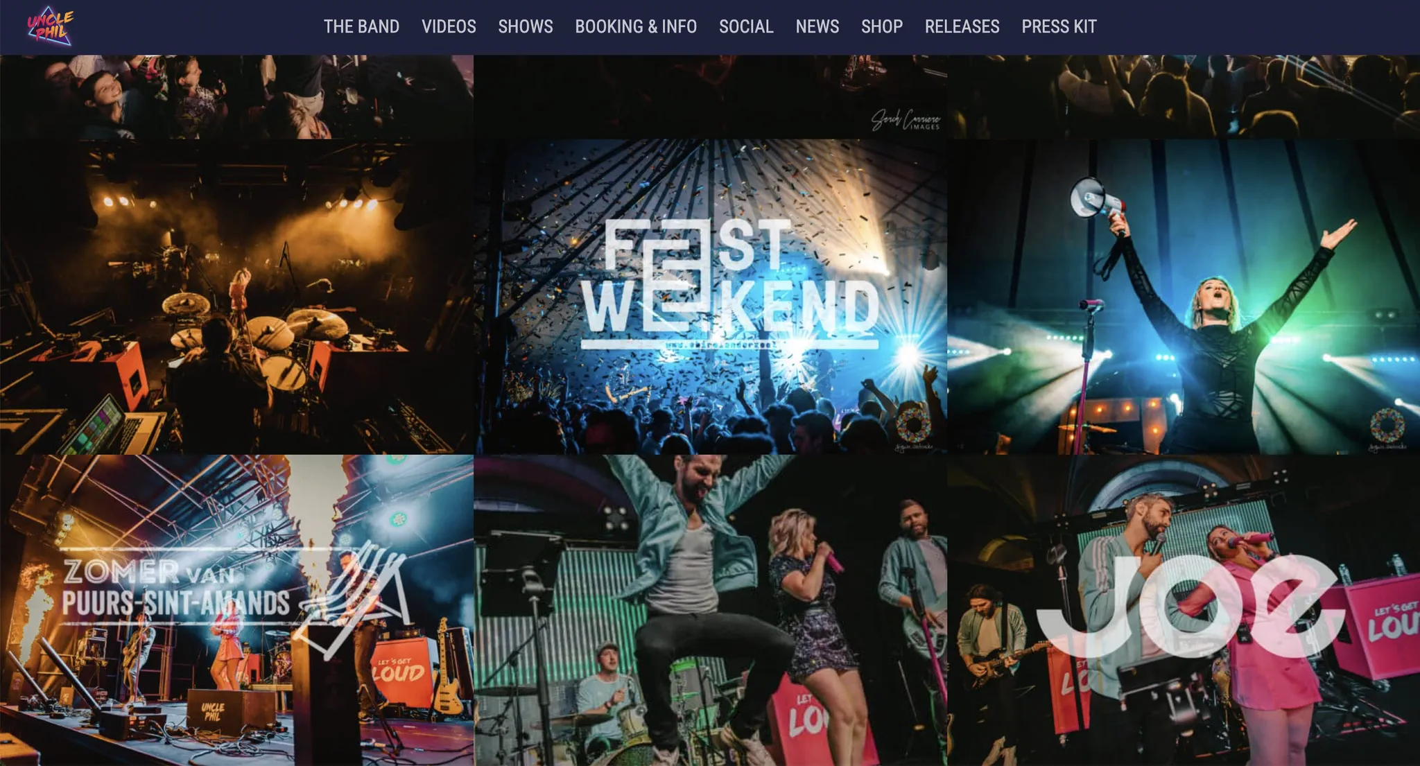 website band, een website voor mijn band — Uncle Phil