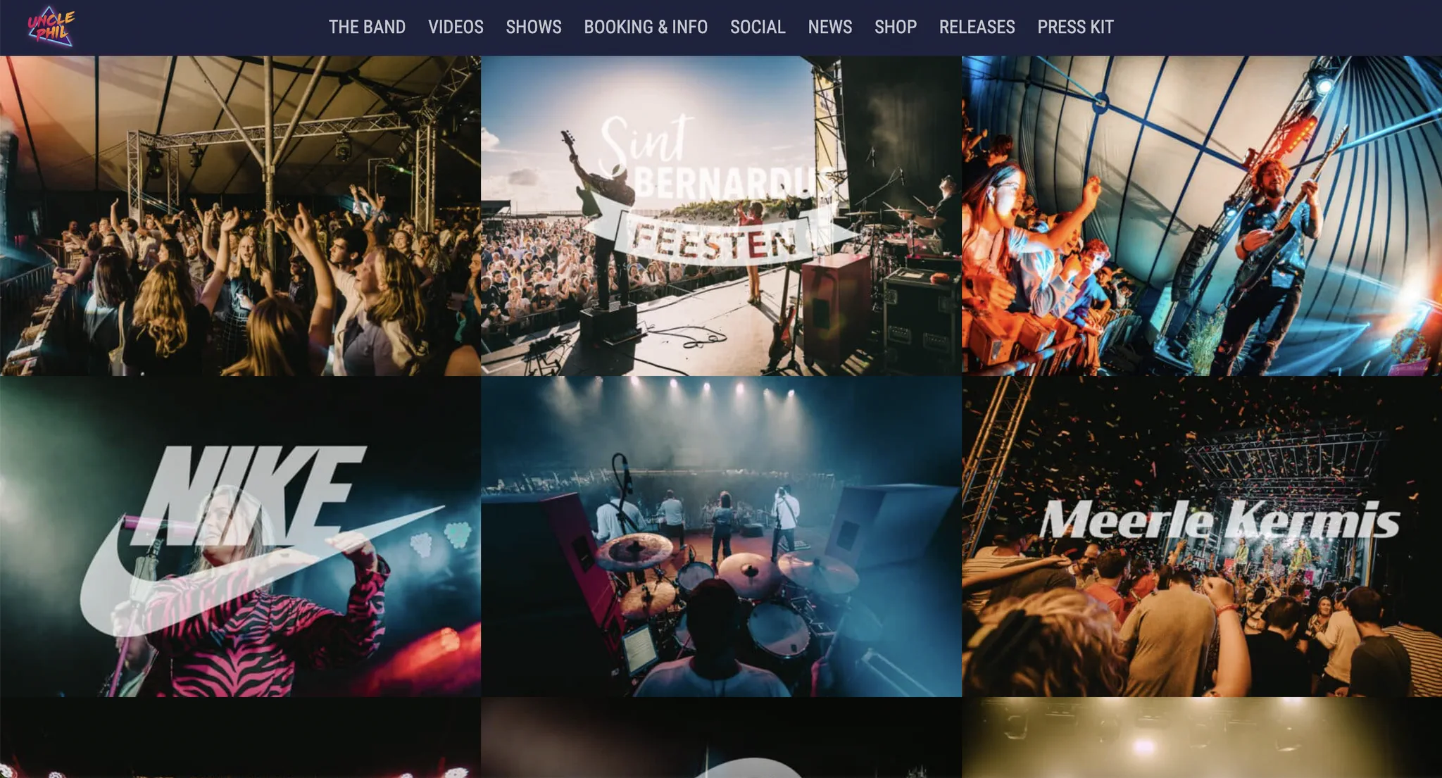 website band, een website voor mijn band — Uncle Phil