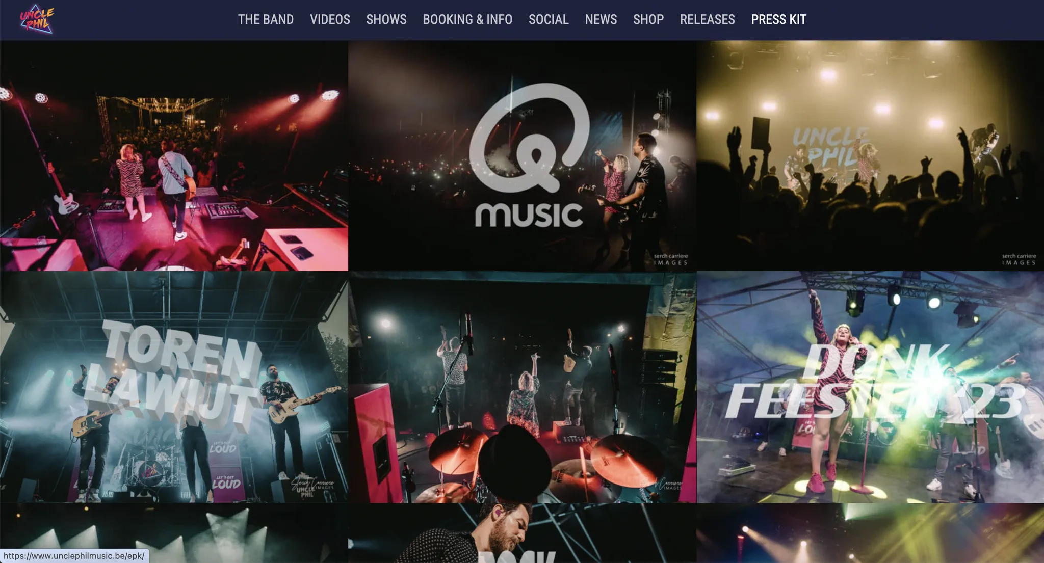 website band, een website voor mijn band — Uncle Phil