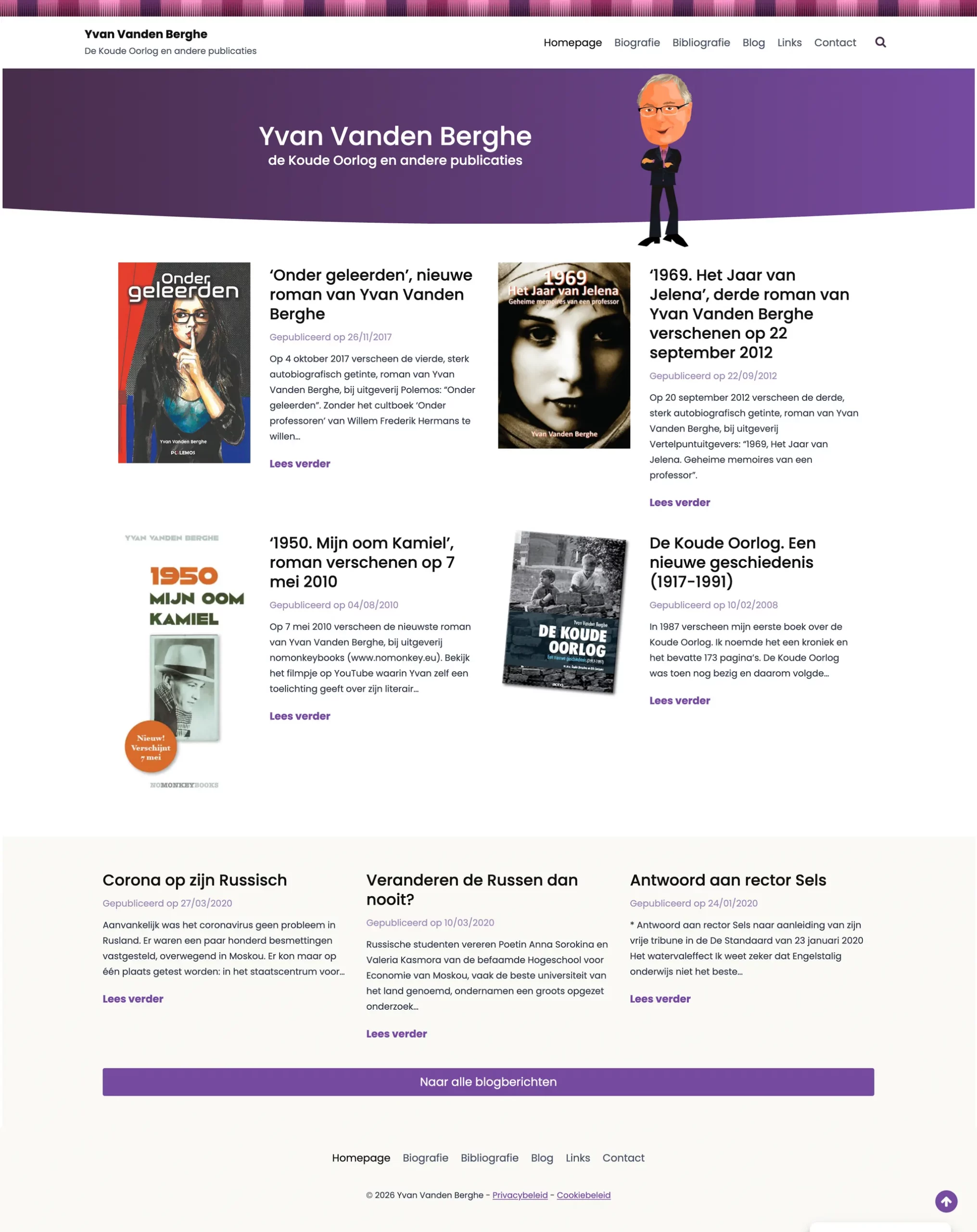Website auteur, website voor schrijver — Yvan Vanden Berghe